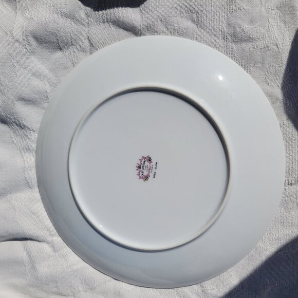 CASTLECOURT Fine China Rose Glow Pattern 18" Salad Plate Set of 4 - Picture 4 of 4